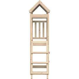vidaXL Spielturm Braun 110,5 x 52,5 x 215 cm Massives Kiefernholz