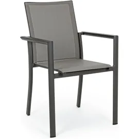 BIZZOTTO Konnor Gartenstuhl 56 x 56 x 88 cm grau