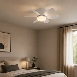 EGLO LED Deckenventilator 52 cm Deckenventilator Weiß