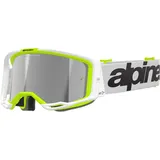 Alpinestars Vision 8 Wordmark Offroad-brille - Yellow Fluo / Mirror Silver