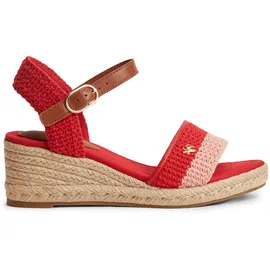 Tommy Hilfiger TH MID ESPAD WEDGE CROCHET Damen Rot/Rosa 37