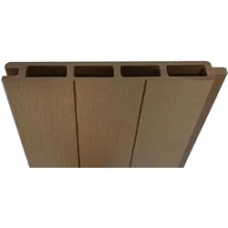 Mendler WPC-Sichtschutz Sarthe, Windschutz Zaun, WPC-Pfosten ~ Erweiterungselement niedrig, 1,88m teak