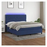 vidaXL Boxspringbett 180 x 200 cm Blau