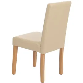 Mendler Esszimmerstuhl Littau Kunstleder beige 4er Set