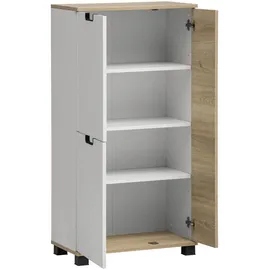 Schildmeyer Emmik Stauraumschrank 59,8 x 116,9 x 32,6 cm Weiß/Eiche