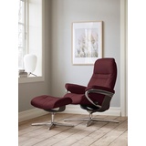 Stressless Relaxsessel STRESSLESS Sunrise Sessel Gr. Leder BATICK, Cross Base Wenge, Rela x funktion-Drehfunktion-PlusTMSystem-Gleitsystem-BalanceAdaptTM, B/H/T: 79 cm x 103 cm x 73 cm, rot (bordeau x batick) Lesesessel und Relaxsessel