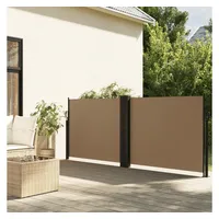 vidaXL Seitenmarkise Ausziehbar 140 x 600 cm Taupe Polyester