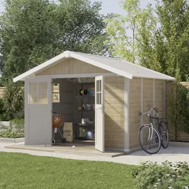 Grosfillex Gartenhaus Deco H 7,5 3,70 x 2,98 m Braun