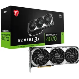 MSI 12GB MSI V512-027R GeForce RTX 4070 Ventus 3X E1 12G OC