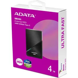 A-Data SE920 4 TB USB4 Schwarz