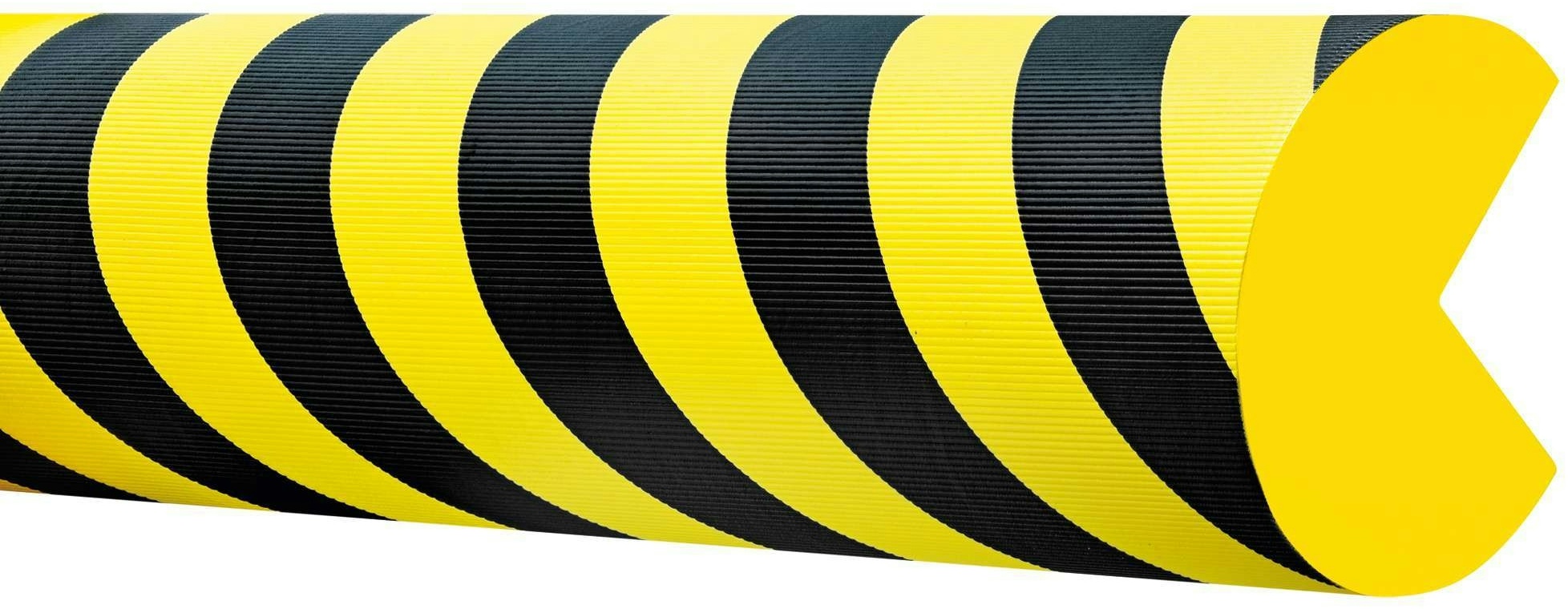 PROREGAL Prall- & Kantenschutz aus hochwertigem EVAC-Schaum | Geeignet für den Innenbereich | LxØ  100x15cm | Selbstklebend | Schwarz-Gelb