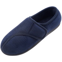 Git-up Diabetiker Hausschuhe Schuhe für Männer Arthritis Ödem Verstellbare Verschluss Memory Foam Hausschuhe, Blue 15 - 48 EU