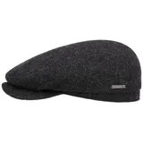 Stetson Flat Cap (1-St) Flatcap mit Schirm, Made in the EU grau|schwarz 54 cm