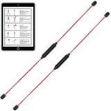 Best Sporting Swing Stick Fitness Schwingstab für Ganzkörpertraining, mit Trainingsanleitung, 2 Stück rot