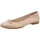 TAMARIS Damen Ballerina Leder flach, beige, 41 EU