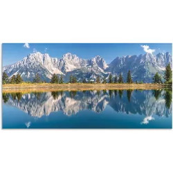 Artland Wandbild »Kaisergebirge Tirol«, Berge & Alpenbilder, (1 St.), als Alubild, Outdoorbild, Leinwandbild, Poster, Wandaufkleber Artland Farbe Bild(er): blau