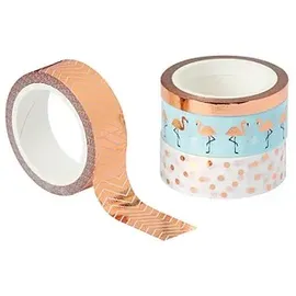 Folia Washi-Tape 4er Set Deko-Klebeband 15 mm x 5 m
