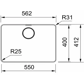 Franke Mythos MYX 210-55 Druckknopf
