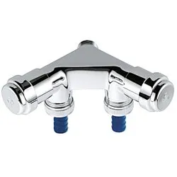 Grohe WAS-Doppelventil "Einfach" 41022000 DN15 mit Rückflussverhinderer, chrom