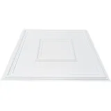 Vevor Deckenpaneele, 12er-Set 605 x 605 mm, Deckenplatten aus PVC, Kunststoff-Deckenfliesen zum Aufkleben, Wandpaneele, Deckenverkleidung als Dekoration für Zuhause/Büro, Weiß geometrisch
