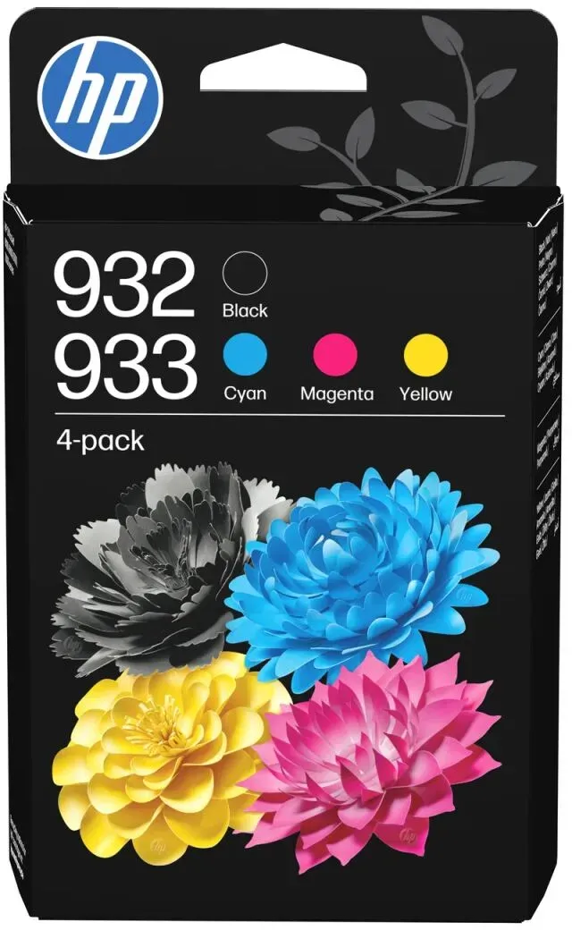 HP 932 Schwarz/933 Cyan/Magenta/Gelb Original-Druckerpatronen, 4er-Pack