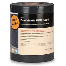 Noor Zaunblende PVC 19 x 350 cm Anthrazitgrau