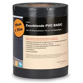 Noor Zaunblende PVC 19 x 350 cm Anthrazitgrau