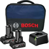 Bosch Starter-Set 12 V / 2x 4,0 Ah Akku + Ladegerät GAL 12V-20 im Softbag