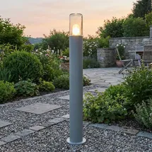 Easylight Außenleuchte Aluminium 8,9 x 80 cm E27 IP44 Grau