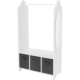 joyz Kindergarderobe Weiß, Holzwerkstoff, 30x115x63 cm, Garderobe, Kindergarderoben