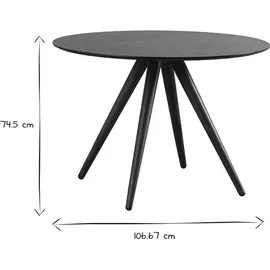 miliboo Design-Esstisch rund Nussbaum D106 WALFORD