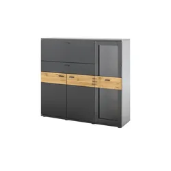 Highboard  Malina , holzfarben , Maße (cm): B: 135 H: 124 T: 37