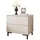 lookway Nachttisch LINA 55 x 52 x 37 cm Beige/Schwarz
