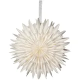 Star Trading - Großer Weißer Papierstern ,winter', 3-lagig, Dekorative Falz, Ø 60cm