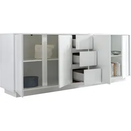 Home Affaire Sideboard 210 x 79 x 43 cm Weiß Hochglanz