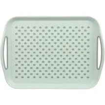 KESPER | Serviertablett rutschfest, Material: PP-Kunststoff, Maße: 41,5 x 29 x 4,5 cm, Farbe: Grün | 77301