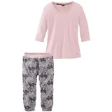 Buffalo Damen Capri-Pyjama rosa-gemustert Gr.32/34