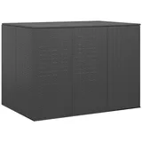 furnicato Gartenbox Garten-Kissenbox PE Rattan 145x100x103 cm Schwarz schwarz