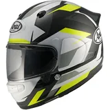 Arai Helmet Arai Quantic Supra, Integralhelm - Weiß/Schwarz/Grau/Neon-Gelb - L