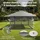 Costway Faltpavillon 4 x 4 m inkl. 4 Seitenteile Grau