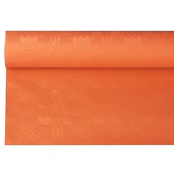 Papstar 12 Rollen Papiertischtuch mit Damastprägung 6 m x 1,2 m nektarine