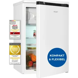 Exquisit Kühlschrank mit Gefrierfach, 107 Liter Nutzinhalt, 4-Sterne-Gefrierfach, Kühlschrank, 55 cm Breite, Kühlschrank klein, KS516-4-051C weiss