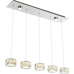 Amur Hängeleuchte Metall Verchromt, Led
