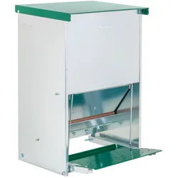 VOSS.farming Geflügel-Futterautomat Gallus 12 mit Trittklappe, Metall, 12kg