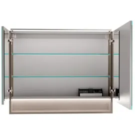 Fackelmann LED-Spiegelschrank B.Paris 90 cm x 71,8 cm Cubanit Grau