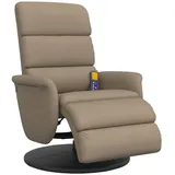 vidaXL Massagesessel mit Fußteil Cappuccino-Braun Kunstleder