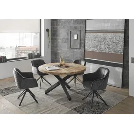 Stolkom ACE Esstisch rund Massivholz Mango - D/H ca. 130,00x77,00