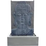 KÖHKO® Wasserspiel Buddha Höhe ca. 102 cm mit LED-Beleuchtung Wasserwand für Garten, die Terrasse und Wohnzimmer