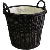 Lienbacher Kaminholzkorb Holz 41 x 44 cm Schwarz