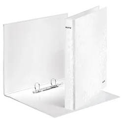 LEITZ WOW Ringbuch 2-Ringe perlweiß 4,0 cm DIN A4